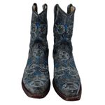 Corral  Snip Toe Boots Blue Gray Inlay Cowboy Angel Wing & Dove‎ Size 6.5M Photo 2