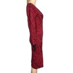 Rachel Roy Womens Sweater Dress Bernadette Knit Fitted Red Tiger Animal Print XS Photo 4