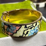 Tory Burch NWOT Gold and Vibrant Patterned Bracelet Photo 7