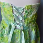 Lulus  Atlia Lime Green Jacquard Bustier Mini Dress Size Extra Large Photo 9