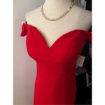 Windsor  red dress home coming prom size 5 off the shoulder with a slit Photo 1