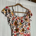 Sea Angel  Floral Print Ruffle Cold Shoulder One Piece Swimming Suit Size Large Photo 2