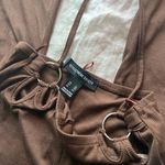 Streetwear Society Brown wide leg cutout pants Photo 1