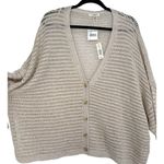 Max Studio NWT  Beige Crochet Open Knit Button Front Cardigan Sweater Size 3X Photo 8