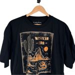 Naughty Monkey  Black Western Theme T-Shirt size Large Short Sleeves Metallic Photo 1
