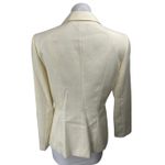 Tahari  Women's Cream Long Sleeve Peak Lapel Blazer Coat Suit Jacket Size 10 Photo 1