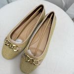 Donald Pliner  Women's Raya Woven Ballet Flat Beige Size 10 Photo 11