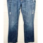 7 For All Mankind Medium Wash Distressed Bootcut Jeans Size 29 7.5" Low Rise Photo 3