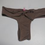 Ymi  Taupe Classic Thong Swim Bottoms Neutral Ribbed Size Small Photo 1