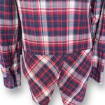 Splendid  Top Hunter Plaid Button Up Fiesta Shade Long Sleeve Gingham Cuffs Photo 4