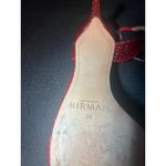 Alexandre Birman ‎ Red Snakeskin Leather Ankle Strap Heeled Sandals Size 39 Photo 2