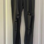 Alo Yoga ALO HIGH WAISTED RIPPED WARRIOR LEGGINGS IN GREY XXS! Photo 7