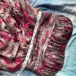 Y2K Vintage Deb Asymmetrical Hem Fairycore High Low Party Dress Large Pink Photo 4