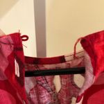 Rhode x Target NWT Women's Large Zinnia Floral Print Bell Sleeve Midi Dress 8 Red Photo 4