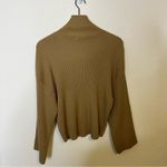 Rag and Bone  Tan Ally Ingrid Whipstitch Detail Mock Neck Sweater in Khaki XS Photo 6