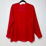 Hanna Nikole Elegant Red Mock neck bow tie Women's Blouse Size 18W Photo 5