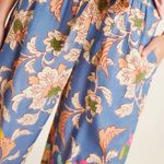 Anthropologie by  Leilani Paperbag Wide-Leg Pants in Blue Floral Size Small‎ Photo 5