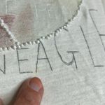 American Eagle Outfitters beaded peace sign good morning short sleeve shirt Photo 9