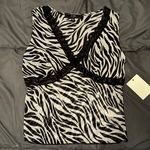 Urban Outfitters Zebra Mesh Lace Top  Photo 0