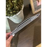 Senreve GRAY Embossed Leather Bracelet Pouch Clutch Grey Womens Size OS Photo 7