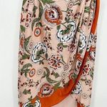 Ann Taylor Factory Peach Pink Orange Floral Print Zip Skirt Women's Size 6 Photo 0