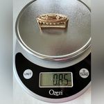 Gold Tone Western Floral Engraved Belt Buckle keeper Loop Holder Tips Vintage Photo 13