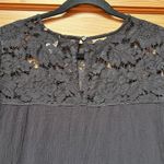 H&M  Women's Black Lace Baby Doll Dress Size 8 Flowy Witchcore Whimsygoth Gothic Photo 6