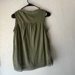 Sundance Sleeveless Button Down Tank Top XS Olive Green Boho Peasant Cottage Photo 5