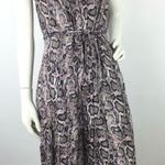 ALLSAINTS  Tate Misra Snake Print Maxi Dress Asymmetric Photo 7