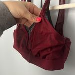 Aerie  Grey/Burgundy Layered Light-Support Mesh Sports Bra Size medium Photo 1