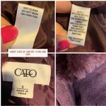 Cato  BURGUNDY PURPLE WOOL BLEND BLAZER W/FAUX FUR COLLAR (S) Photo 10