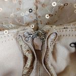 Windsor Beige Sequins Sparkle Party Festive Evening Spaghetti Strap Mini Dress Photo 3