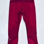 Lululemon athletica crop capri burgundy size 8 good condition Photo 7