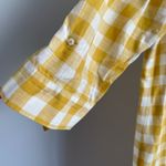 Boden USA Boden Women's Gingham Checkered Dress Shirt Dress Size UK16 US12 Yellow White Photo 7