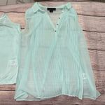Attention Light green two piece pleated Top. Size M Photo 7