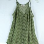 Arizona Jean Company Green Spaghetti Strap Button Up Blouse Womens Size L Photo 0