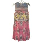 Vocal Knit Summer Festival Dress Sleeveless Studded Rainbow Aztec Rhinestone Photo 1