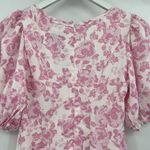 Hello Molly Short Sleeve Pink White Floral Mini Dress V-Neck Women's Size 4 NWT Photo 1