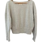 Anthropologie  Maeve Ligonier Terry Sweatshirt Light Gray Size Large Photo 3