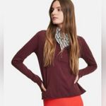 Bandier All Access Unison 1/4 Zip Up Long Sleeve Pullover in Port Royale Red Size M Photo 1