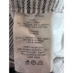 Theory  Linen Wide Leg Cropped Pant Pull-On Striped Minimalist Women's Petite P Photo 5