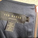 Ted Baker  London Zyta Navy Blue Tapestry Floral Sleeveless Sheath Dress Sz 4 Photo 6