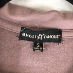 Almost Famous Womens Sweatshirt Cropped 1/4 Zip Puff Sleeve Mauve Purple S Photo 2