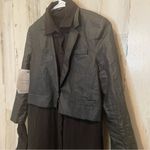 Alexander Wang  Faux Leather Moto Jacket / Silk Blouse size 4 Black Photo 2