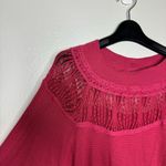 Free People  Red Spring Valley Waffle Knit Top Photo 4