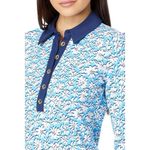 Lilly Pulitzer NWT‎  Ainslee Lunar Blue Palm Beach Petals 3/4 Sleeve Dress Size L Photo 1