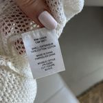 Soft women size small white ivory cream cotton racerback top swim coverup knit Photo 4