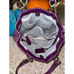 Coach ‎ Ashley Gathered Leather Satchel in Rare Plum Color Photo 4