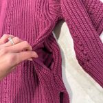 Free People Nightingale Open Front Knit Cardigan Sweater Women’s XS Magenta Pink Photo 2