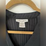 belle du jour  | Sheer Black Long Sleeve Blouse with Buttons | Size Medium Photo 1